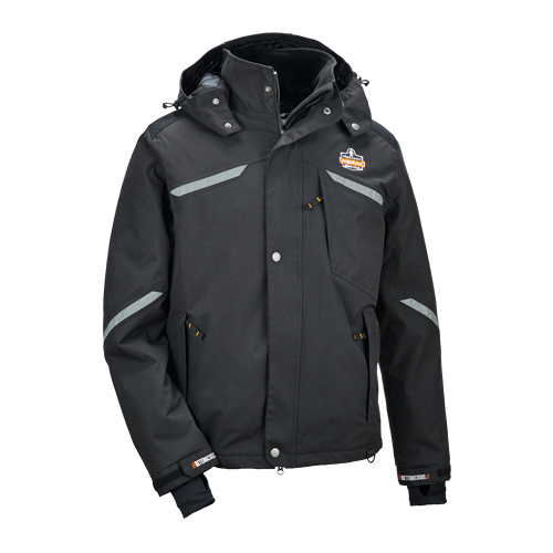 N-Ferno&reg; 6466 Thermal Jacket, Men's, Small, Black MAS Chibougamau