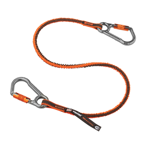 Squids&reg; 3118F(x) Locking Tool Lanyard, Bungee, Dual Carabiner MAS Chibougamau