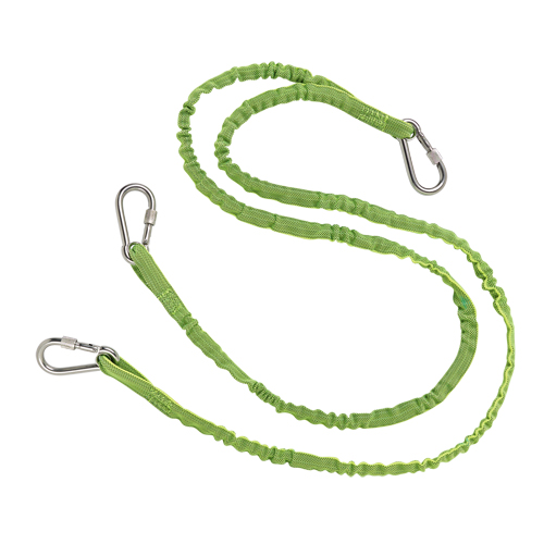 Squids&reg; 3311 Twin Leg Tool Lanyard, Bungee, Triple Carabiner MAS Chibougamau