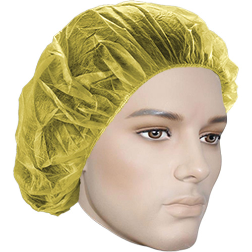 Bonnets bouffants, Polypropyl&egrave;ne, 24", Jaune MAS Chibougamau