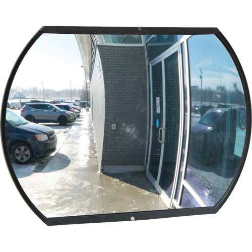Miroir convexe rectangulaire/rond avec support, 20" h x 30" la, Int&eacute;rieur/Ext&eacute;rieur MAS Chibougamau