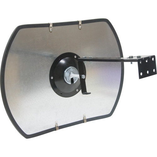 Roundtangular Convex Mirror with Bracket, 24" H x 36" W, Indoor/Outdoor MAS Chibougamau