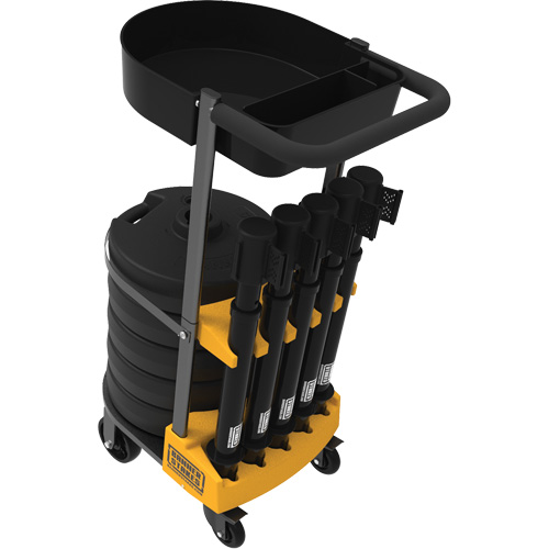 Chariot de transport avec plateau pour barri&egrave;re PLUS, 75' lo, M&eacute;tal, Noir MAS Chibougamau