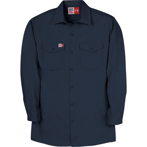 Arc Flash Work Shirt, Small, Navy Blue MAS Chibougamau
