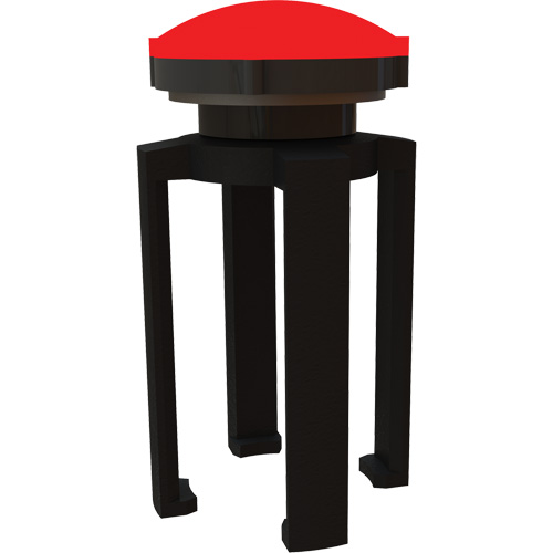 PLUS Barrier System Strobe Light Bracket & Red Strobe Light, Black MAS Chibougamau