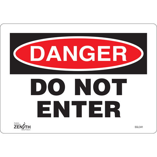 Enseigne Do Not Enter, 7" x 10", Vinyle, Anglais MAS Chibougamau