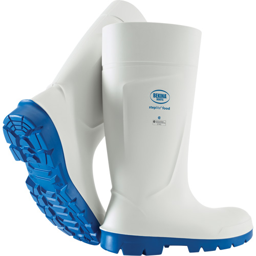 Bekina&reg; Steplite Food Safety Boots, Polyurethane, Steel Toe, Size 4 MAS Chibougamau
