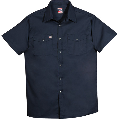 Chemise de travail &agrave; manches courtes en tissu crois&eacute;, Hommes, 4T-Grand, Bleu marine MAS Chibougamau