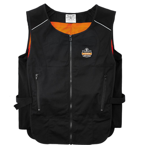 Veste de refroidissement &agrave; changement de phase l&eacute;g&egrave;re avec sachets 6260 Chill-Its, Petit/Moyen, Noir MAS Chibougamau