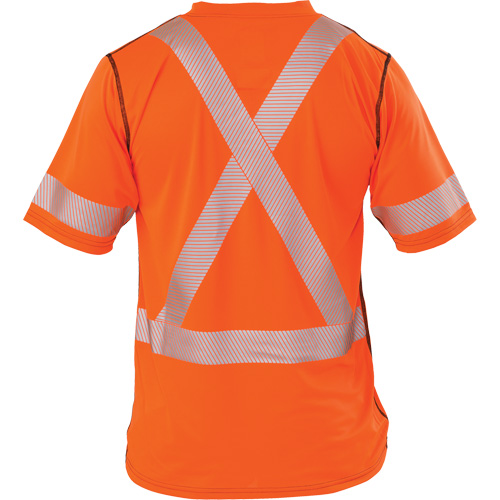 Polartec&reg; Power Grid&reg; High Visibility Short Sleeved T-Shirt, Polyester, Small, Orange MAS Chibougamau