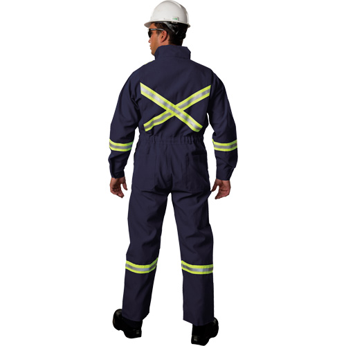 Combinaisons avec mat&eacute;riau r&eacute;fl&eacute;chissant de luxe Westex UltraSoft, Taille 36 (grande taille), Bleu marin, 8,7 cal/cm² MAS Chibougamau