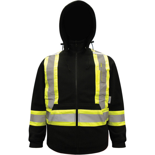 High-Visibility Hoodie, Polyester, Black, Small MAS Chibougamau