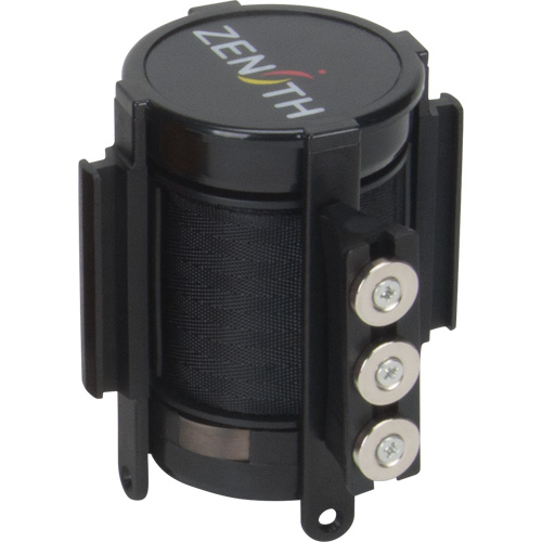 Cassette de ruban magn&eacute;tique pour barri&egrave;re de contr&ocirc;le des foules personnalis&eacute;e, 12', Ruban Noir MAS Chibougamau