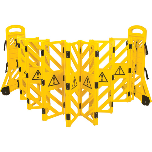 Barri&egrave;re mobile portative, 40" h x 13' lo, Jaune MAS Chibougamau