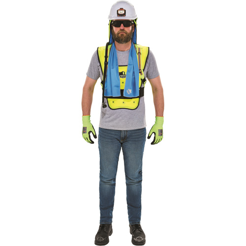 Veste refroidissante &agrave; &eacute;vaporation s&egrave;che &eacute;conomique Chill-Its 6687, Grand/T-Grand, Jaune lime haute visibilit&eacute; MAS Chibougamau