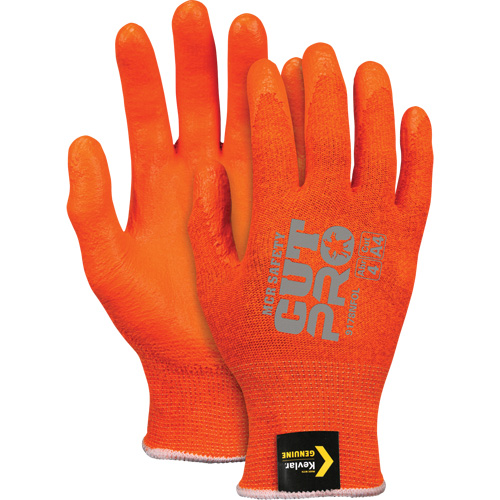Gants r&eacute;sistants aux coupures, Taille T-petit, Calibre 13, Rev&ecirc;tement Mousse de nitrile, Enveloppe en Kevlar, ASTM ANSI niveau A4 MAS Chibougamau