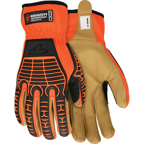 Gants antichocs UltraTech, Moyen, Paume en Cuir fleur, Poignet &agrave; enfiler MAS Chibougamau