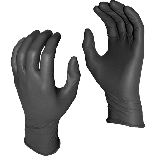 Grease Monkey&reg; Disposable Gloves, 2X-Large, Nitrile, 5-mil, Powder-Free, Black MAS Chibougamau