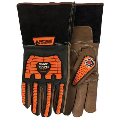 Gants 5785G Shock Trooper, T-petit, Paume en Ch&egrave;vre, Poignet Manchette MAS Chibougamau