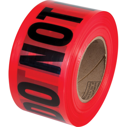 Ruban pour barricades Danger Do Not Enter PrimeGuard, Anglais, 3" la x 1000' lo, Noir/rouge MAS Chibougamau