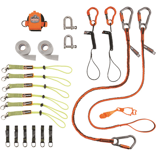 Trousse de longes de fixation d'outils pour monteurs d'&eacute;chafaudages 3187 Squids MAS Chibougamau