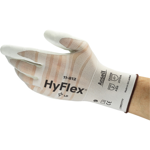 Gants HyFlex 11-812, 6, R&ecirc;vetement Mousse de nitrile, Calibre 18, Enveloppe en Nylon/Spand MAS Chibougamau