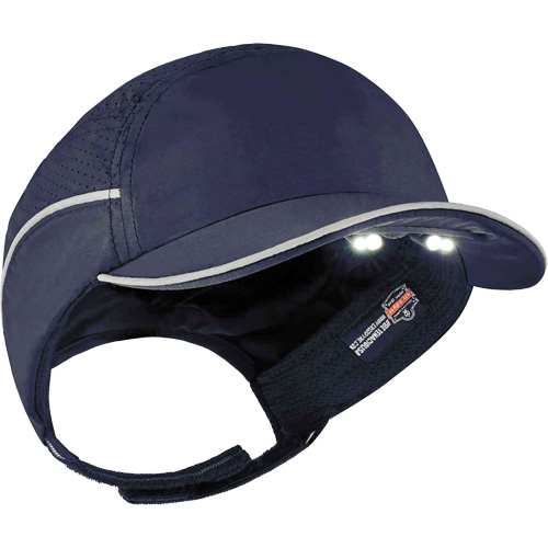Skullerz&reg; 8965 Lightweight Bump Cap Hat with LED Lighting, Navy Blue MAS Chibougamau