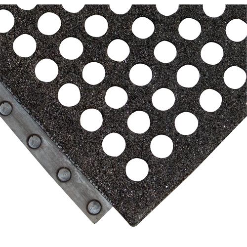 Tapis antifatigue 24/Seven Locksafe, Nid d'abeilles, 3' x 3' x 5/8", Noir, Caoutchouc naturel MAS Chibougamau