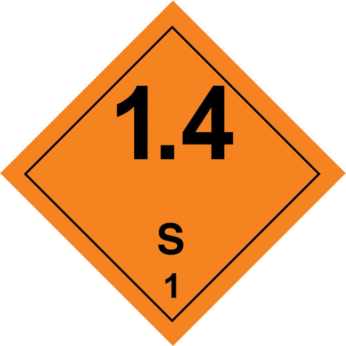 Hazardous Material Handling Labels, 4" L x 4" W, Black on Orange MAS Chibougamau