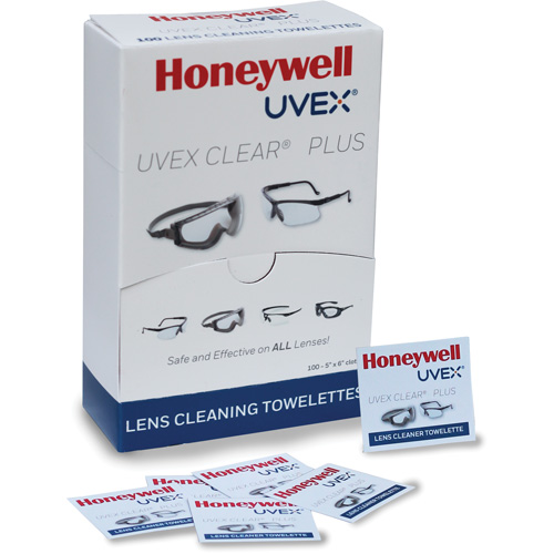 Uvex&reg; Clear&reg; Plus Towelettes, 5.25" x 8", Pack Of 100 MAS Chibougamau