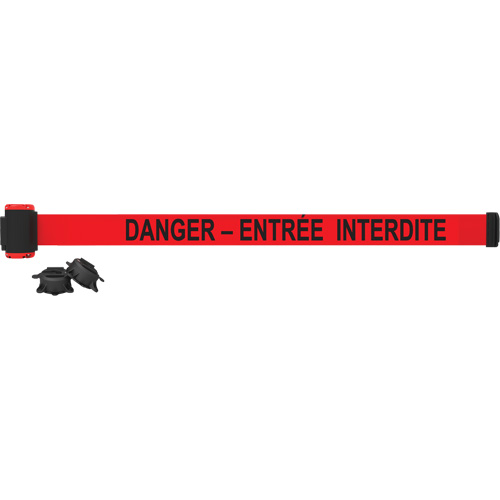 Barri&egrave;re &agrave; fixation murale, Plastique, Fixation magn&eacute;tique, 7', Ruban Rouge MAS Chibougamau