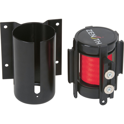 Wall Mount Barrier with Magnetic Tape, Steel, Screw Mount, 7', Red Tape MAS Chibougamau