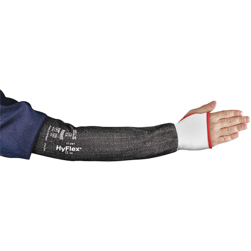 HYFLEX&reg; 11-281 Narrow Thumb Protective Arm Sleeve, Intercept, 22", ASTM ANSI Level A4, Grey MAS Chibougamau