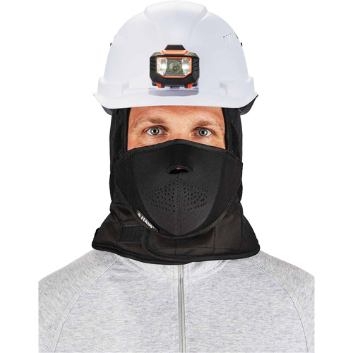 N-Ferno&reg; 3-Layer Winter Hard Hat Liner with Mouthpiece, Fleece Lining, One Size, Black MAS Chibougamau