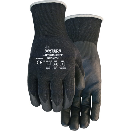 Gants r&eacute;sistants aux coupures Stealth Hornet, Taille Petit, Calibre 18, Rev&ecirc;tement Mousse de nitrile, Enveloppe en Fibre de verre/PEHP/Nylon/Spandex, ASTM ANSI niveau A4/EN 388 niveau 5 MAS Chibougamau
