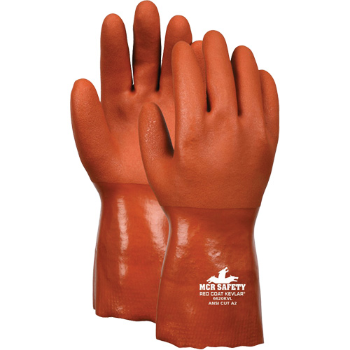 Gants r&eacute;sistant aux coupures Redcoat, Taille 3T-Grand, Rev&ecirc;tement PVC, Enveloppe en Kevlar, ASTM ANSI niveau A2/EN 388 niveau 3 MAS Chibougamau
