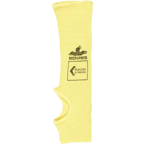 Manchon simple de s&eacute;curit&eacute; r&eacute;sistant &agrave; la coupure Cut Pro, Kevlar, 10", ASTM ANSI niveau A2, Jaune MAS Chibougamau