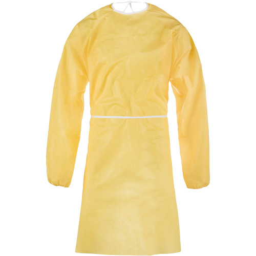 ChemMax&reg; 1 Gown, One Size, Yellow, Polyethylene/Polypropylene MAS Chibougamau