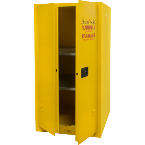 Flammable Storage Cabinet, 60 gal., 2 Door, 34" W x 65" H x 34" D MAS Chibougamau