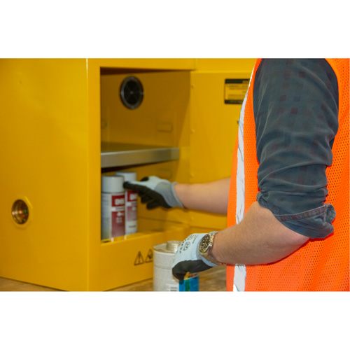 Flammable Storage Cabinet, 4 gal., 1 Door, 17" W x 22" H x 18" D MAS Chibougamau