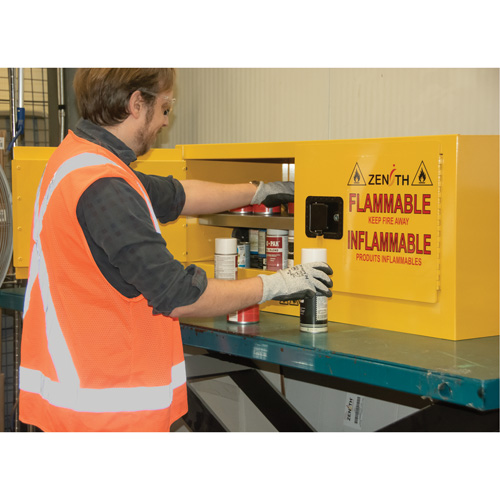 Flammable Storage Cabinet, 12 gal., 2 Door, 43" W x 18" H x 18" D MAS Chibougamau
