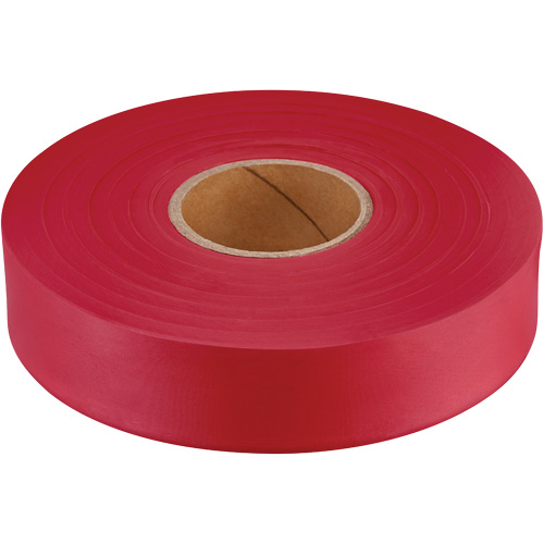 Ruban de signalisation Empire, 1" la x 600' lo, Rouge fluorescent MAS Chibougamau