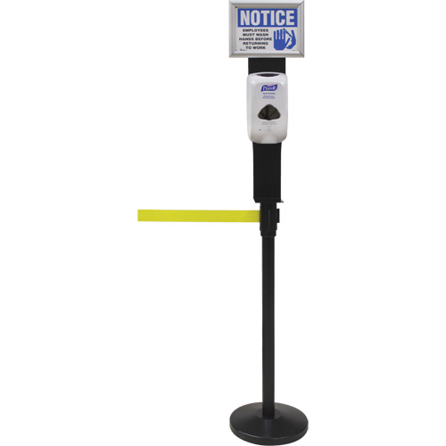 Sign & Dispenser Holder for Crowd Control Post, Black MAS Chibougamau