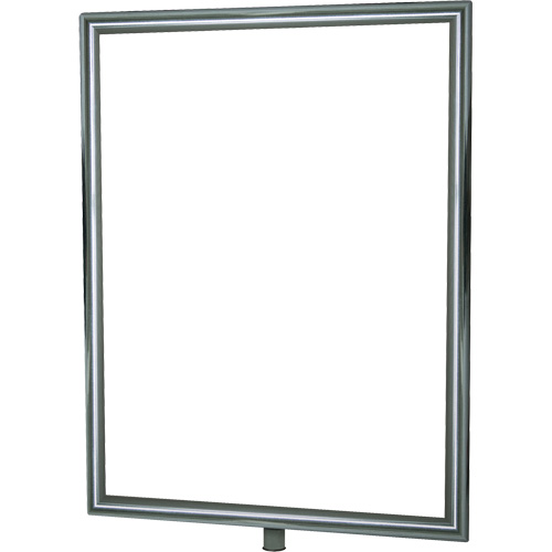 Heavy-Duty Vertical Sign Holder for Classic Posts, Polished Chrome MAS Chibougamau