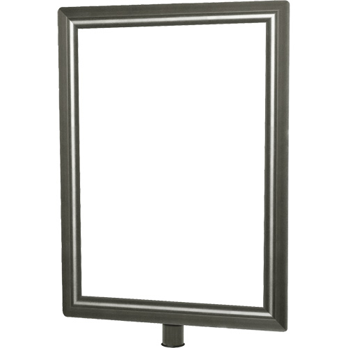 Heavy-Duty Vertical Sign Holder for Classic Posts, Satin Chrome MAS Chibougamau