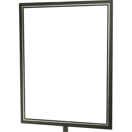 Heavy-Duty Vertical Sign Holder for Classic Posts, Satin Chrome MAS Chibougamau