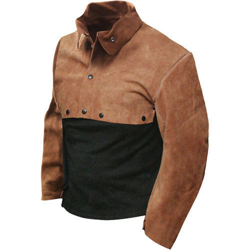 Plastron &agrave; manches en cuir de qualit&eacute; standard, 2T-Grand, Brun MAS Chibougamau