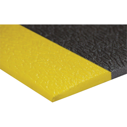 Tapis antifatigue Airsoft, Rugueux, 3' x 5' x 3/8", Noir/Jaune, &eacute;ponge en PVC MAS Chibougamau