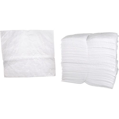 Feuilles absorbantes p&eacute;trochimiques, Huile seulement, 19" x 17", 38,7 gal. d'absorption MAS Chibougamau