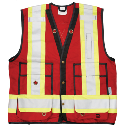 Open Road&reg; Surveyor Vest, Red, Large, Polyester MAS Chibougamau
